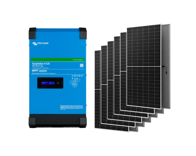 Victron Energy EasySolar-II GX 48/3000/35-32 + AIKO G645-MCH72Dw 2.4 кВт Система автономного живлення однофазна