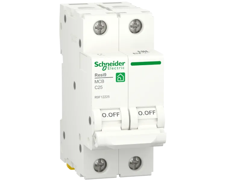 RESI9 25 А, 2P, крива С, 6кА Автоматичний вимикач Schneider Electric