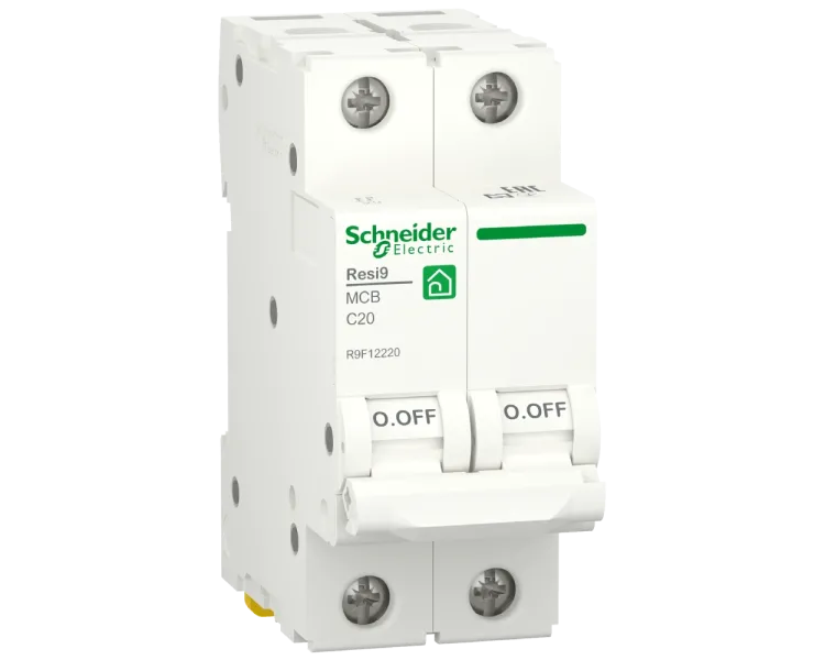 RESI9 20 А, 2P, крива С, 6кА Автоматичний вимикач Schneider Electric