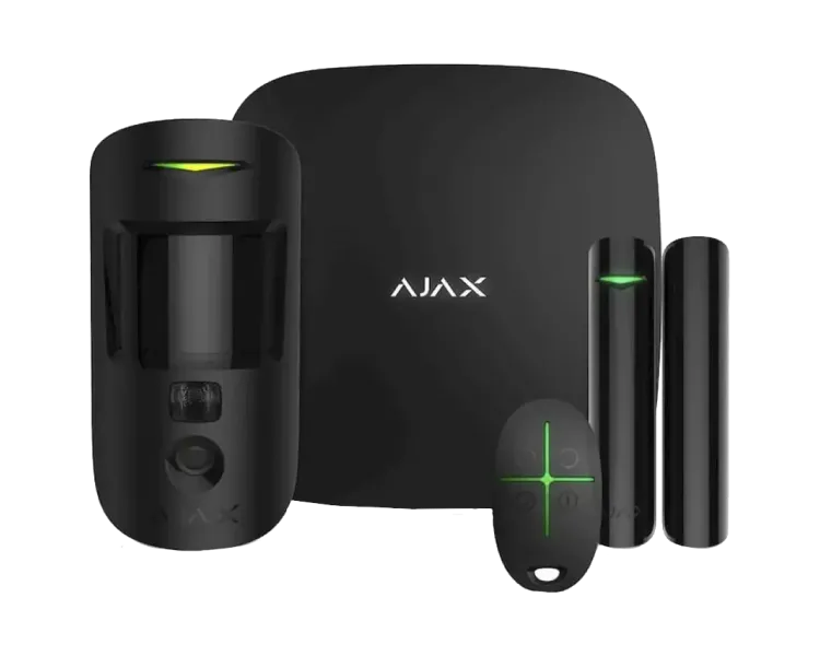 Ajax StarterKit Cam Plus HDR (8EU) UA black охоронної сигналізації Комплект