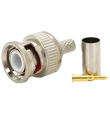 BNC-M - RG-58 crip + жовтий наконечник Q100/2500 Роз'єм