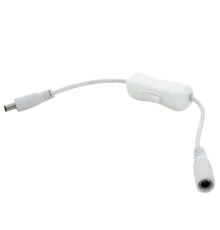 DC-F => DC-M (D 5,5x2,5мм) White Подовжувач живлення з вимикачем