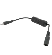 DC-F => DC-M (D 5,5x2,5мм) Black Подовжувач живлення з вимикачем