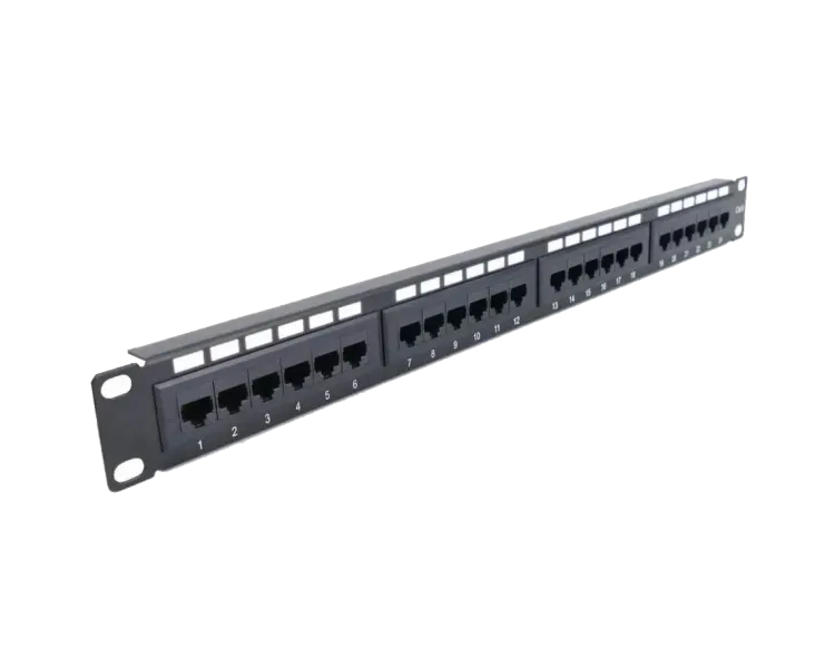 NVC-PN-12/24 CAT5/CAT6 19" 1U 24 порти екранована Патч-панель Hypernet