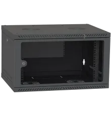 IPCOM CH-6U 600x350 скло RAL9005 Шафа серверна