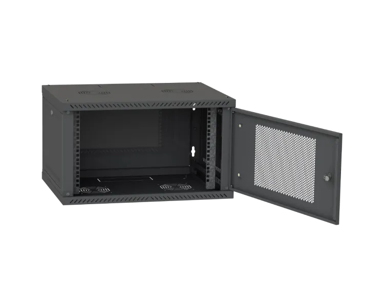 IPCOM CH-6U 600x600 перфорація RAL9005 Шафа серверна