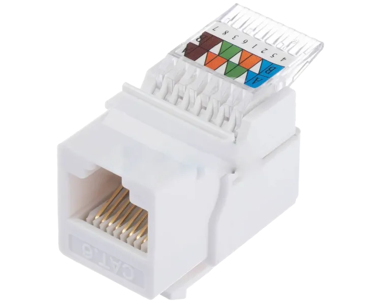 Hager Lumina WL9002 SLIM KeyStone RJ-45 UTP, кат.5е Модуль
