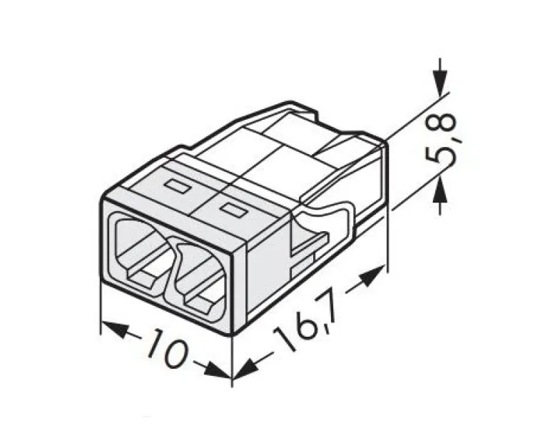 COMPACT 2х2.5 (без пасти) Клема WAGO 2273-202