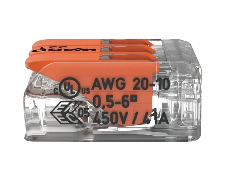WAGO COMPACT 221-613 3 0,5-6 мм2 (41А) Клема