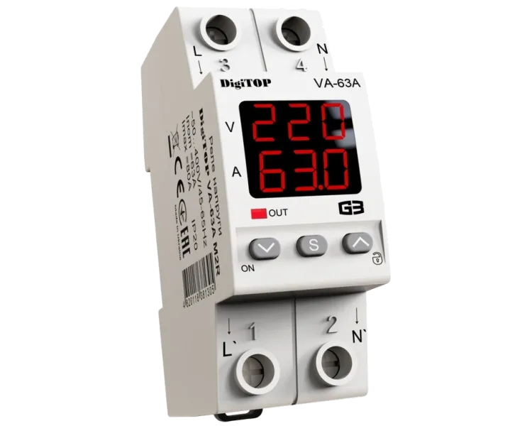 DigiTop VА-63A M2R Реле напруги