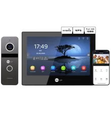 Neolight ALPHA Hybrid Black + SOLO FHD Graphite Комплект відеодомофону