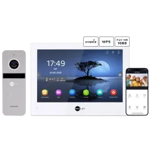 Neolight ALPHA Hybrid + SOLO FHD Silver Комплект відеодомофону