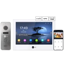 Neolight ALPHA Hybrid + PRIME FHD Silver з кутком Комплект відеодомофону