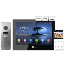 Neolight ALPHA Hybrid Black + PRIME FHD Silver з кутком Комплект відеодомофону