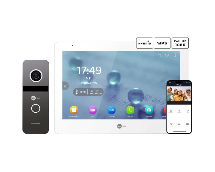Neolight MEZZO Hybrid + SOLO FHD Graphite Комплект відеодомофону