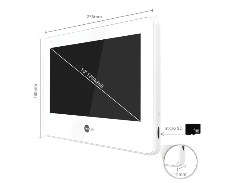 Neolight MEZZO Hybrid Black + PRIME FHD Black з кутком Комплект відеодомофону