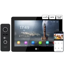Neolight MEZZO Hybrid Black + PRIME FHD Black з кутком Комплект відеодомофону