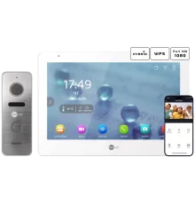 Neolight MEZZO Hybrid + PRIME FHD Silver з кутком Комплект відеодомофону