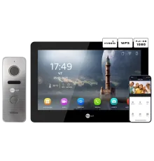 Neolight MEZZO Hybrid Black + PRIME FHD Silver з кутком Комплект відеодомофону