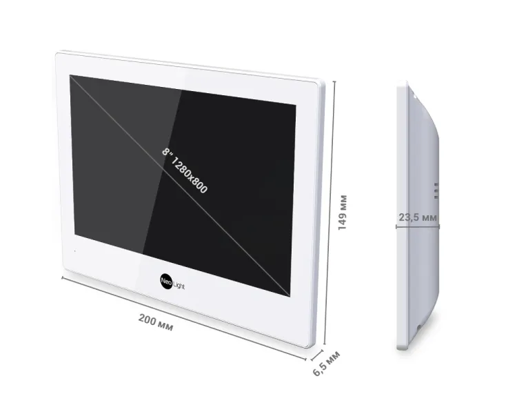 Neolight ALPHA Hybrid + SOLO IP Black з кутком, PoE адаптер для панелі виклику Комплект відеодомофону