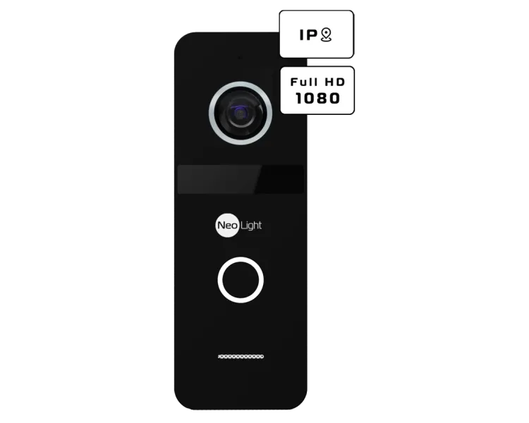 Neolight ALPHA Hybrid + SOLO IP Black з кутком, PoE адаптер для панелі виклику Комплект відеодомофону