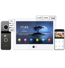 Neolight ALPHA Hybrid + SOLO IPW Graphite з кутком, PoE адаптер для панелі виклику Комплект відеодомофону