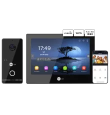 Neolight ALPHA Hybrid Black + OPTIMA IPW Black Комплект відеодомофону