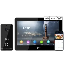 Neolight MEZZO Hybrid Black + OPTIMA IPW Black Комплект відеодомофону