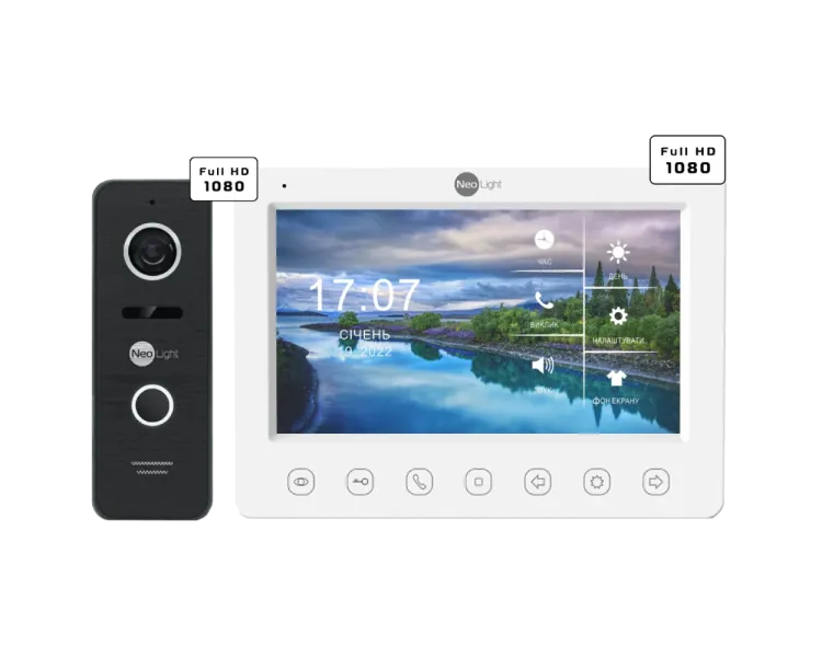 Neolight KAPPA+ HD WF + PRIME FHD Black з кутком Комплект відеодомофону