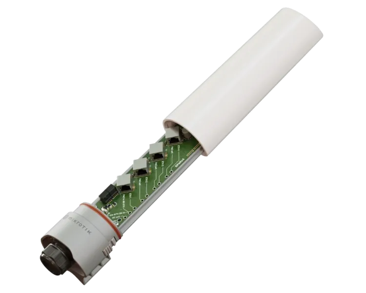 MikroTik GPeRx4 (GPER14i) гігабітний пасивний Ethernet репітер та PoE-спліттер