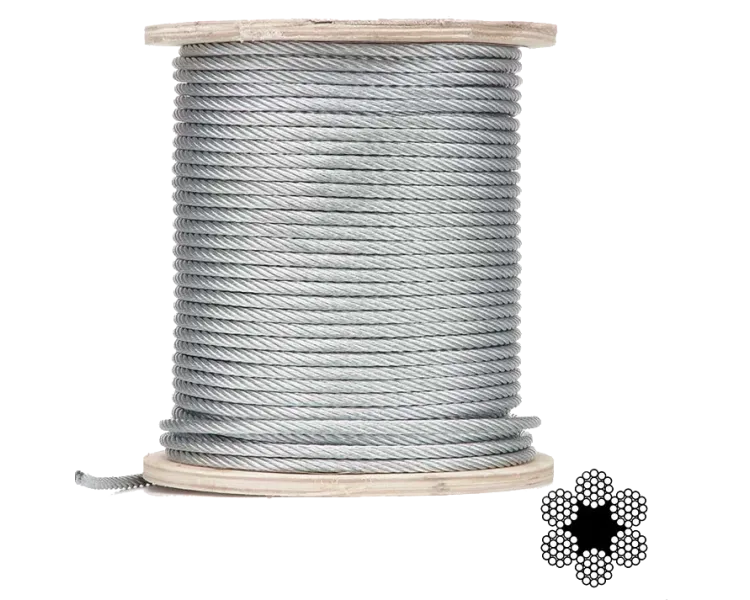 APRO 10мм DIN 3055 (6x7) бухта 100м Трос оцинкований