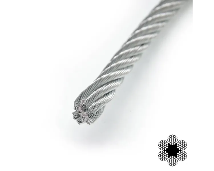 APRO 10мм DIN 3055 (6x7) бухта 100м Трос оцинкований