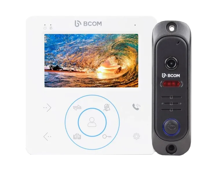 BCOM BD-480 White Kit Комплект відеодомофона