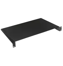 1U 19" 280 мм 9005 Полиця консольна чорна