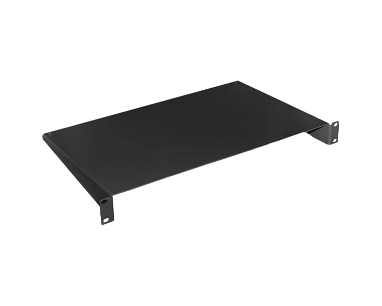 1U 19" 280 мм 9005 Полиця консольна чорна