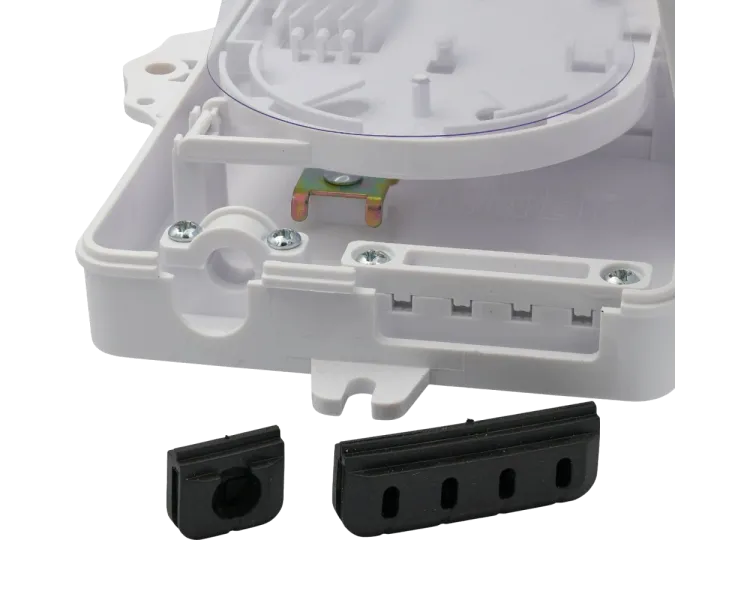 на 4 SC Simplex/LC duplex, 205x135x40 мм, без Адапт., (гільзи, касета) Бокс герметичний розподільний