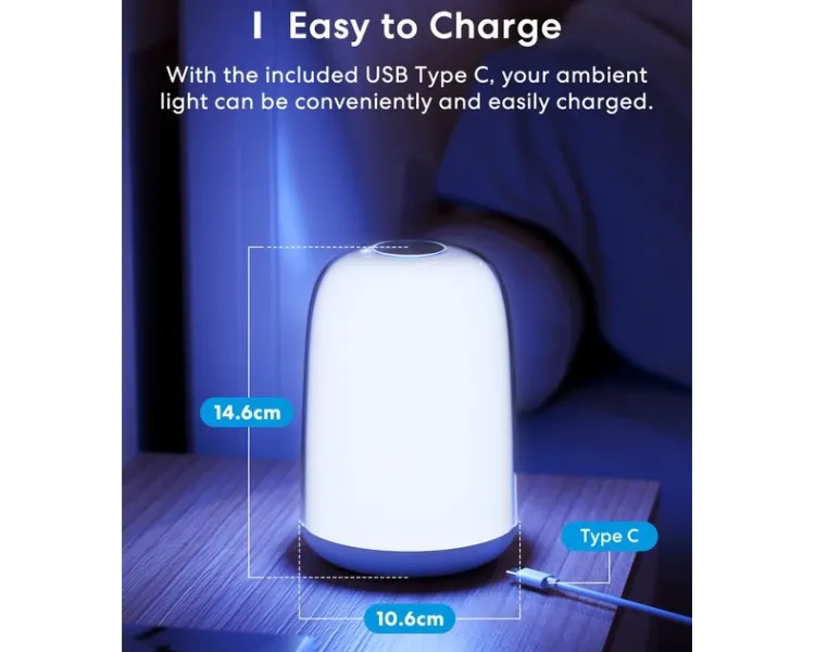 Meross MSL430JHK-EU WiFi Ambient Light Розумна настільна лампа