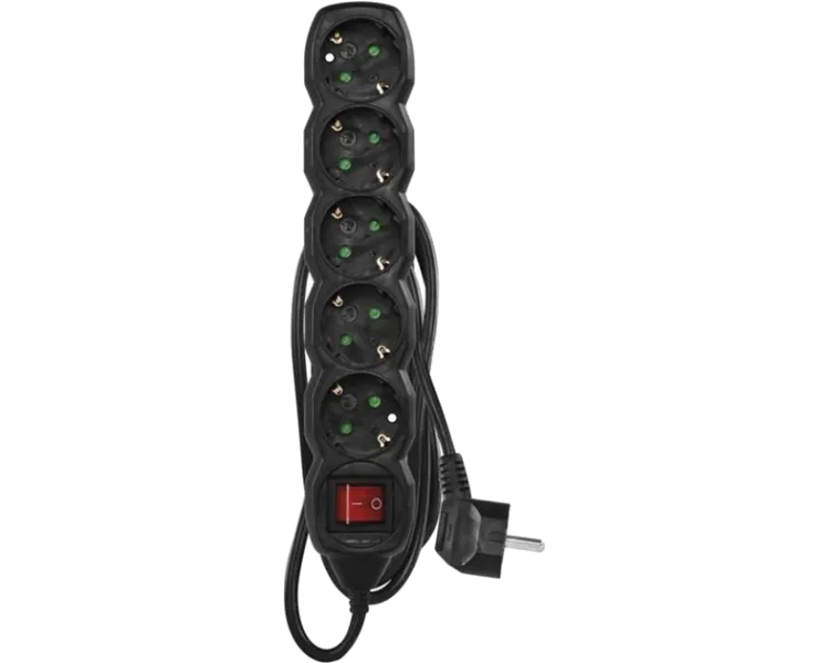 EMOS PC1521R 5 розетки 1.5 м Мережевий подовжувач