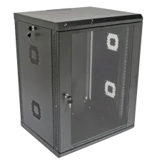 19"15U, 600х600х773 акрилове скло,чорна Шафа