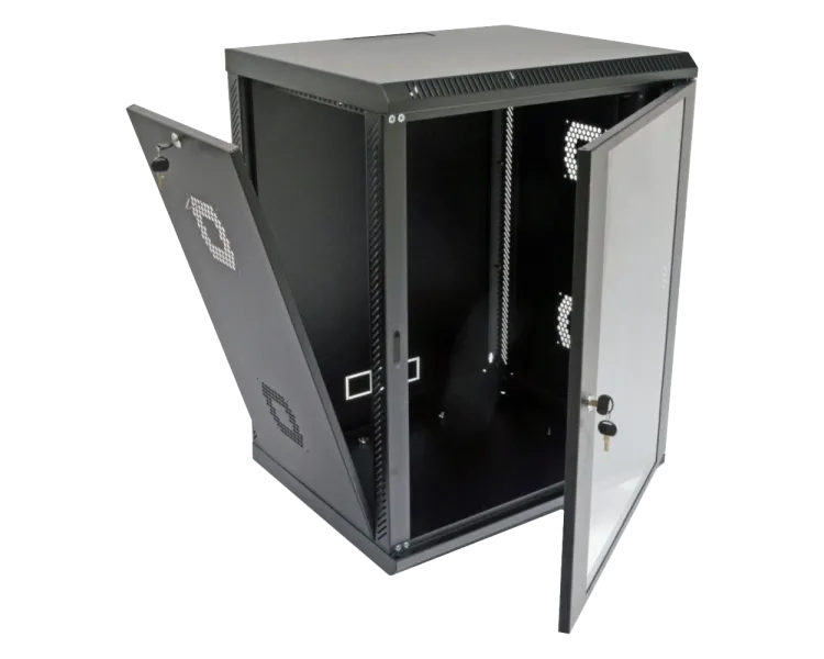 19"15U, 600х600х773 акриловое стекло,черный Шкаф