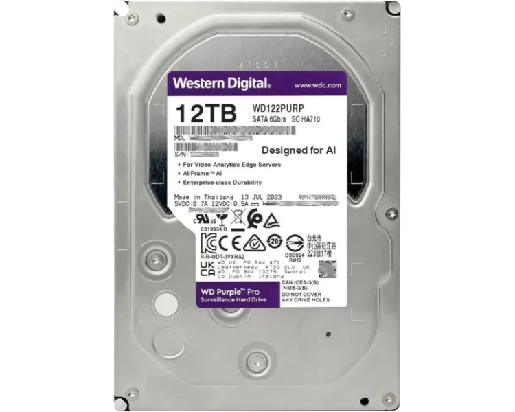 Western Digital WD122PURP 12Тб Жорсткий диск внутрішній
