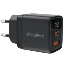 Choetech PD6052 Black PD35W GAN A+C Адаптер