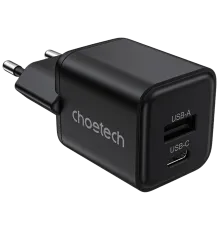 Choetech PD5012 mini Black PD30W GAN A+C Адаптер