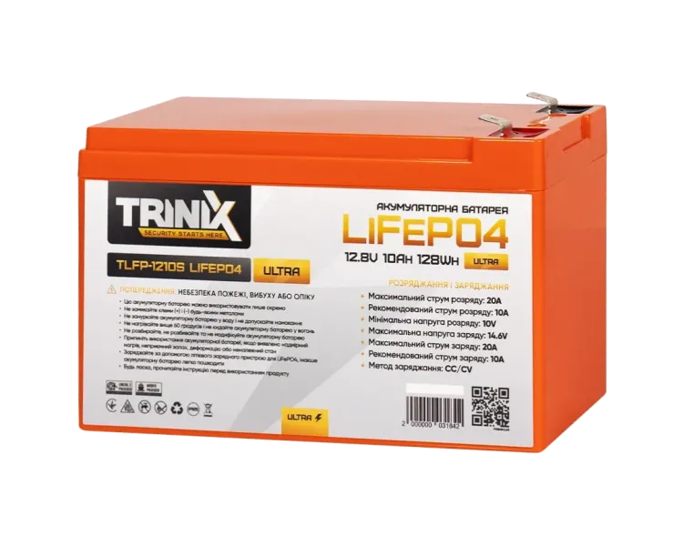 TRINIX TLFP-1210S Ultra 10А•г 12В Літієва акумуляторна батарея