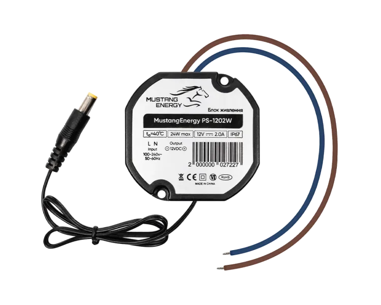 Mustang Energy PS-1202W IP67 Блок живлення