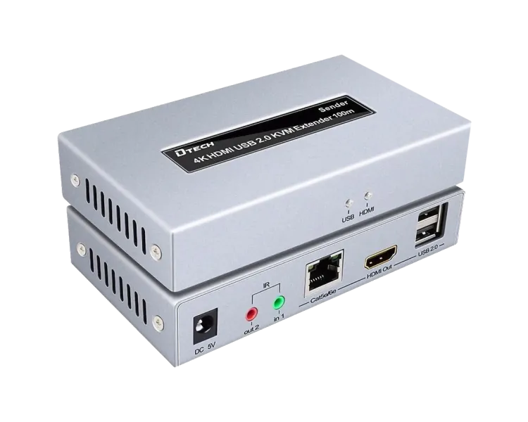 Dtech DT-7051 4K HDMI і USB 2.0 KVM 100м Модуль подовжувач