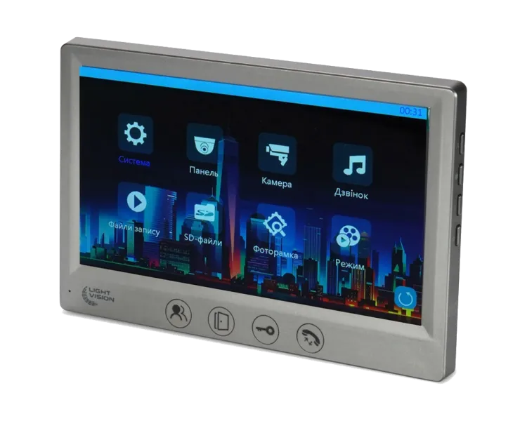 Light Vision AMSTERDAM FHD GRAY Відеодомофон