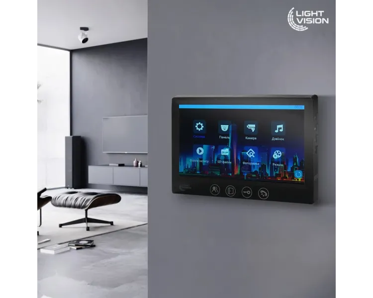 Light Vision AMSTERDAM FHD BLACK Відеодомофон