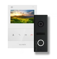 Slinex SQ-04N Cloud white + ML-17HD black Комплект відеодомофон + панель виклику
