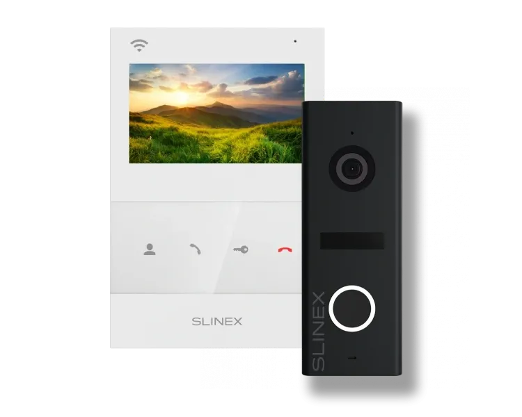 Slinex SQ-04N Cloud white + ML-17HD black Комплект відеодомофон + панель виклику